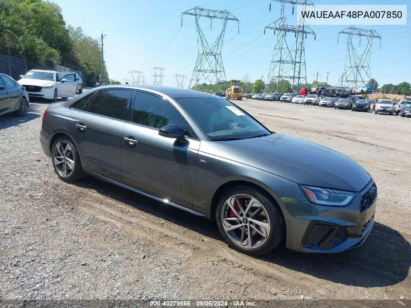 2023 Audi A4 Premium Plus 45 Tfsi S Line Quattro S Tronic VIN: WAUEAAF48PA007850 Lot: 40279866