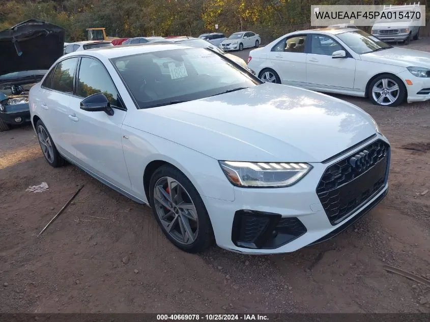 2023 Audi A4 Premium Plus 45 Tfsi S Line Quattro S Tronic VIN: WAUEAAF45PA015470 Lot: 40669078