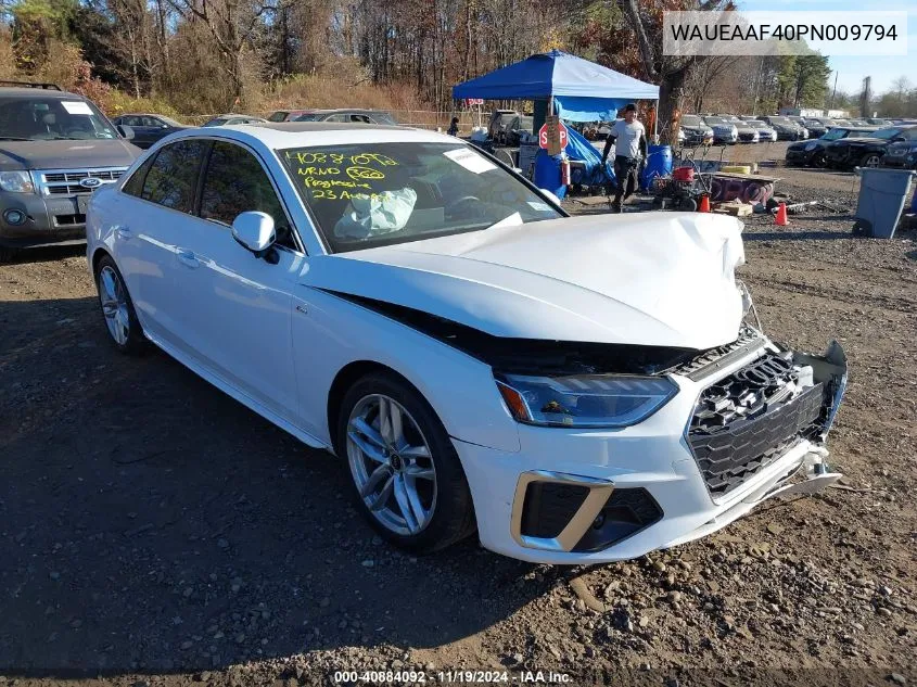 2023 Audi A4 Premium Plus 45 Tfsi S Line Quattro S Tronic VIN: WAUEAAF40PN009794 Lot: 40884092