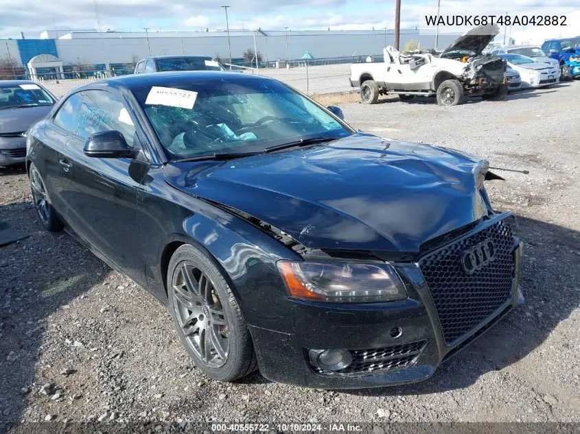 2008 Audi A5 3.2L VIN: WAUDK68T48A042882 Lot: 40555722