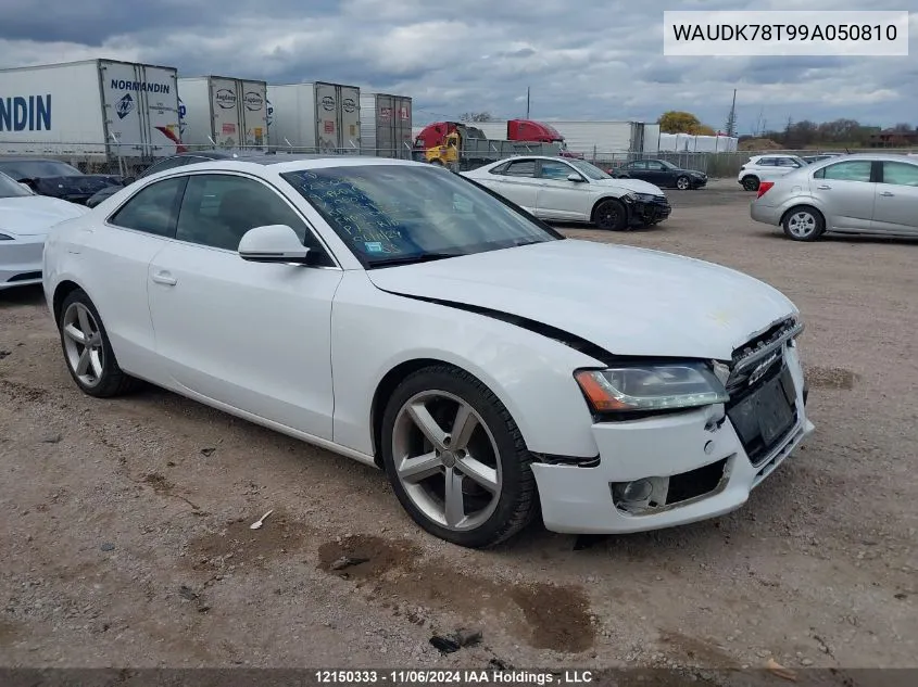 2009 Audi A5 Quattro VIN: WAUDK78T99A050810 Lot: 12150333