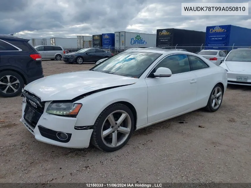 2009 Audi A5 Quattro VIN: WAUDK78T99A050810 Lot: 12150333