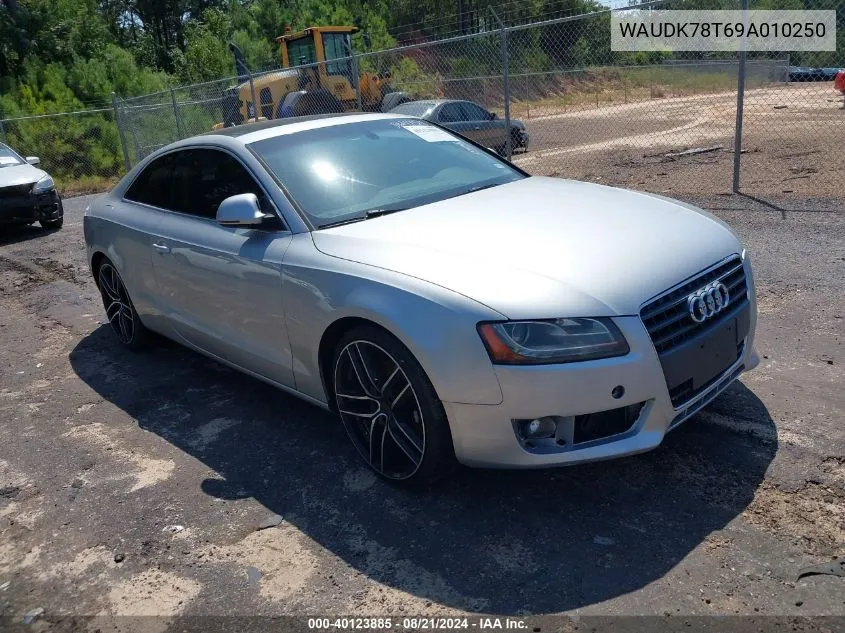 2009 Audi A5 3.2L VIN: WAUDK78T69A010250 Lot: 40123885