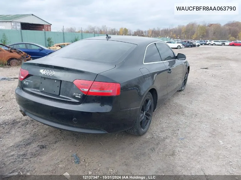 2010 Audi A5 VIN: WAUCFBFR8AA063790 Lot: 12137347