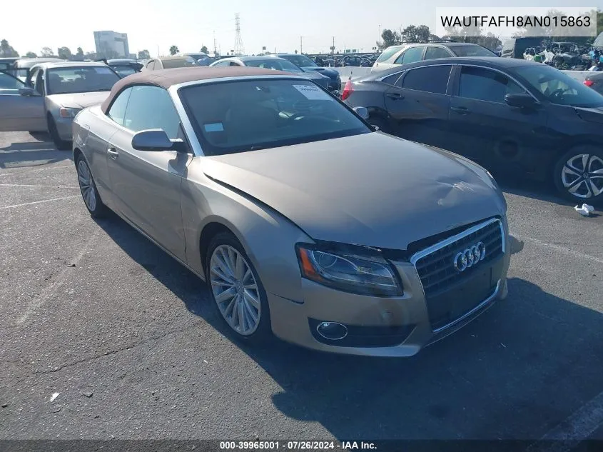 2010 Audi A5 2.0T Premium VIN: WAUTFAFH8AN015863 Lot: 39965001