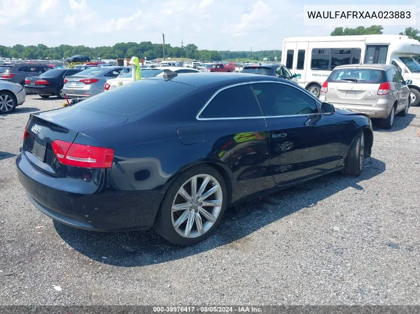 2010 Audi A5 2.0T Premium VIN: WAULFAFRXAA023883 Lot: 39976417