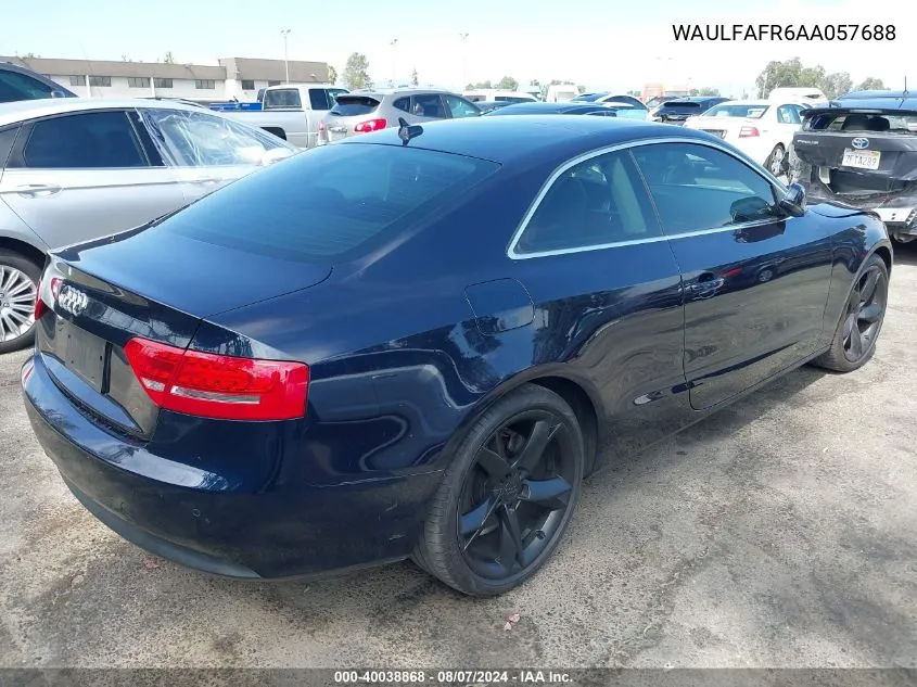 2010 Audi A5 2.0T Premium VIN: WAULFAFR6AA057688 Lot: 40038868