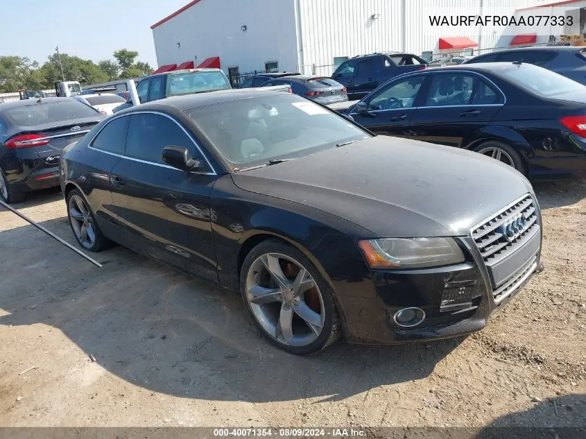 WAURFAFR0AA077333 2010 Audi A5 2.0T Premium