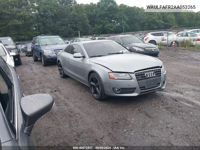 WAULFAFR2AA053265 2010 Audi A5 2.0T Premium