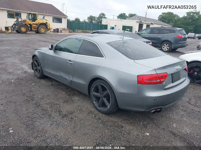 WAULFAFR2AA053265 2010 Audi A5 2.0T Premium