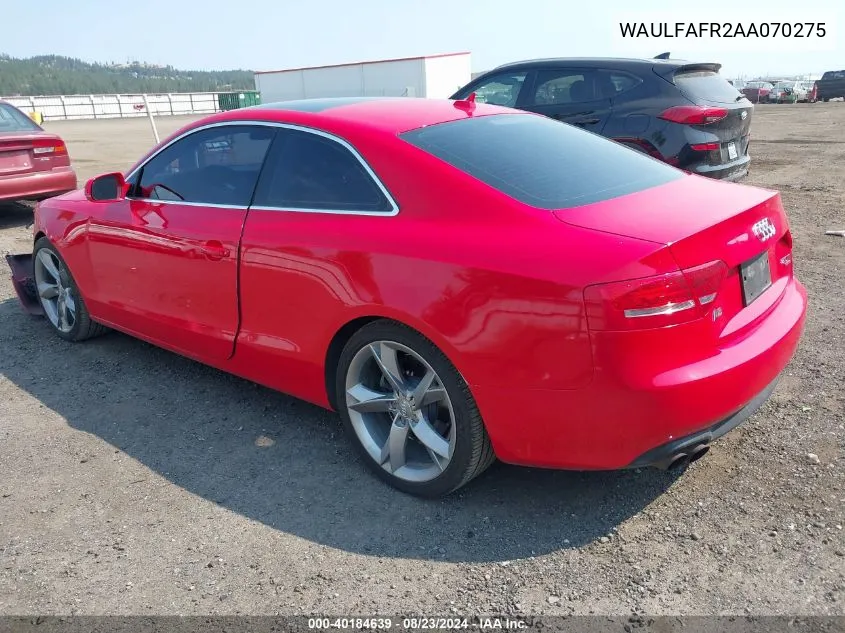 WAULFAFR2AA070275 2010 Audi A5 2.0T Premium