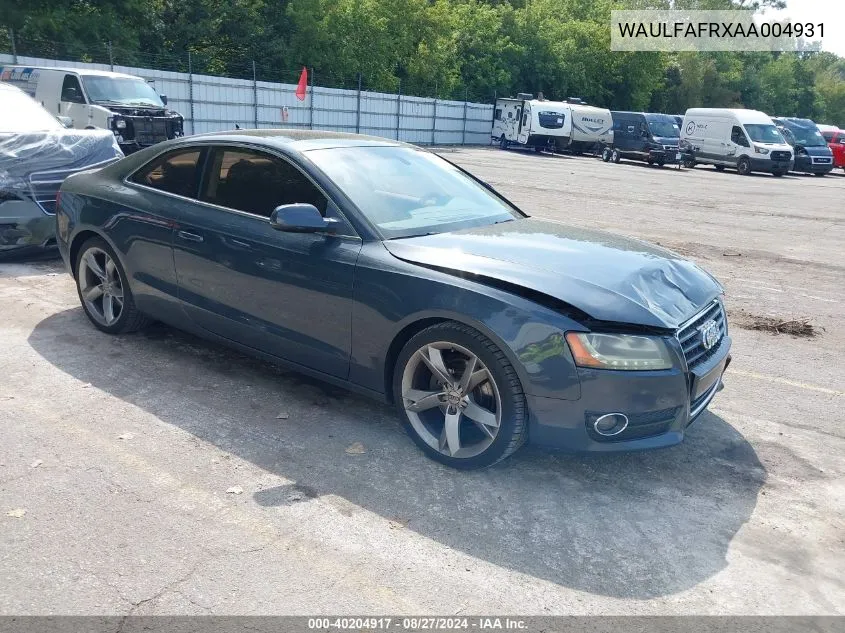 WAULFAFRXAA004931 2010 Audi A5 2.0T Premium