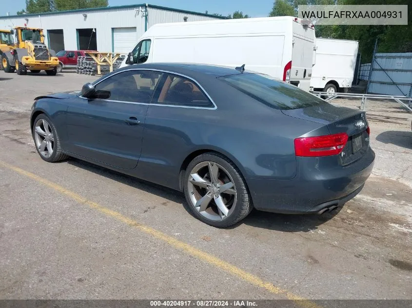 2010 Audi A5 2.0T Premium VIN: WAULFAFRXAA004931 Lot: 40204917