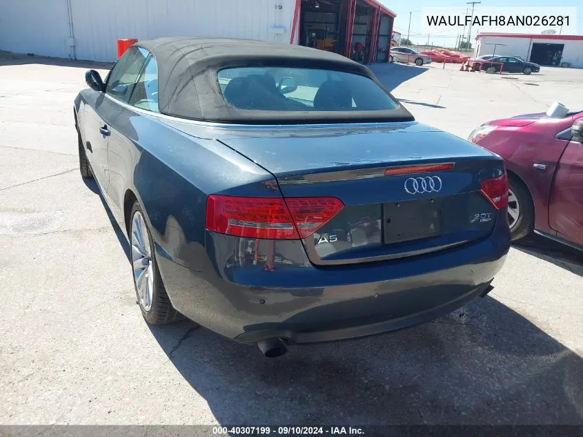 WAULFAFH8AN026281 2010 Audi A5 2.0T Premium