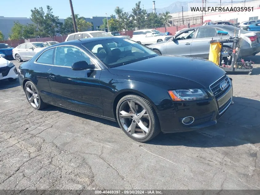 WAULFAFR6AA035951 2010 Audi A5 2.0T Premium