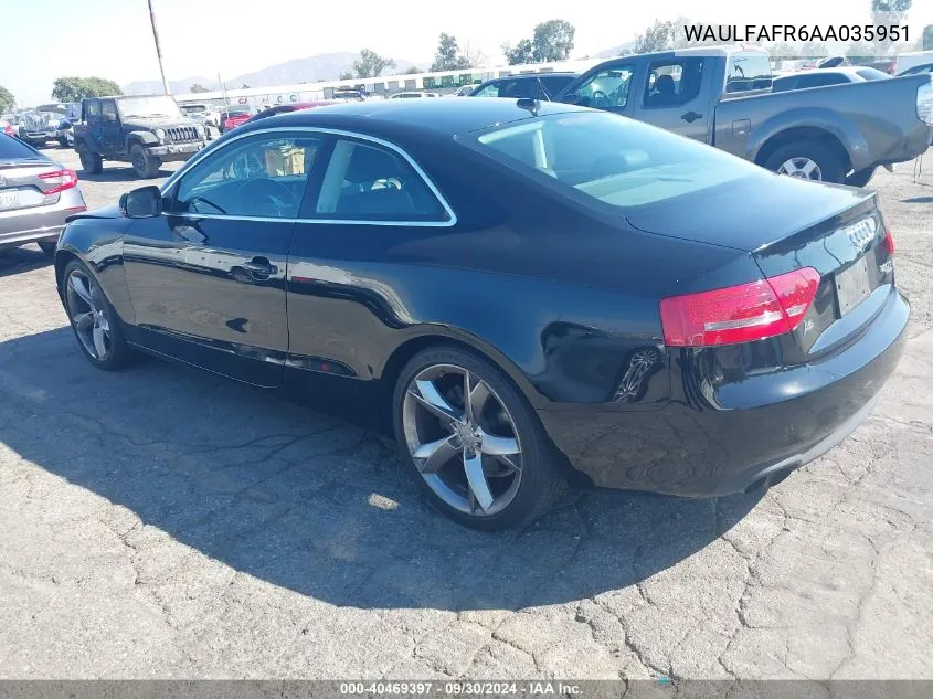 WAULFAFR6AA035951 2010 Audi A5 2.0T Premium