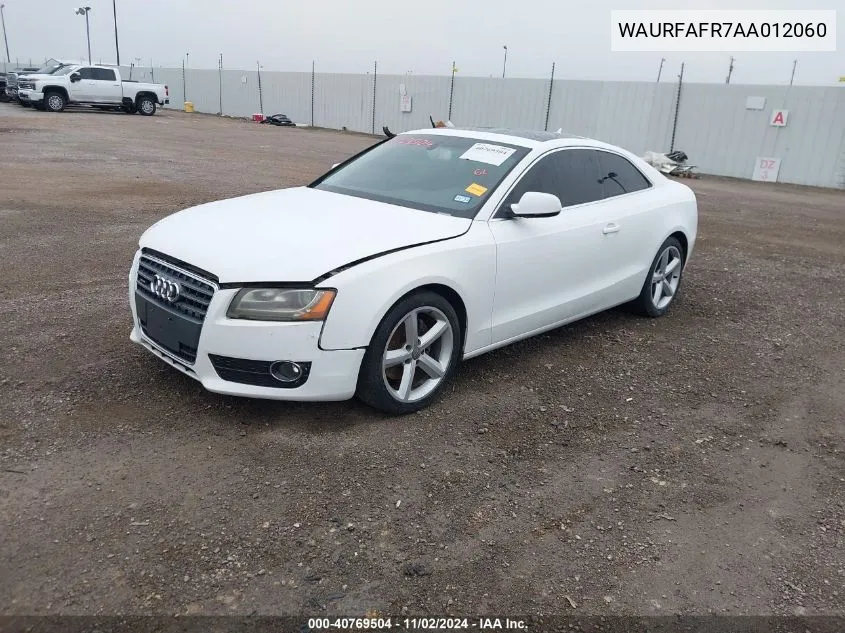 2010 Audi A5 2.0T Premium VIN: WAURFAFR7AA012060 Lot: 40769504