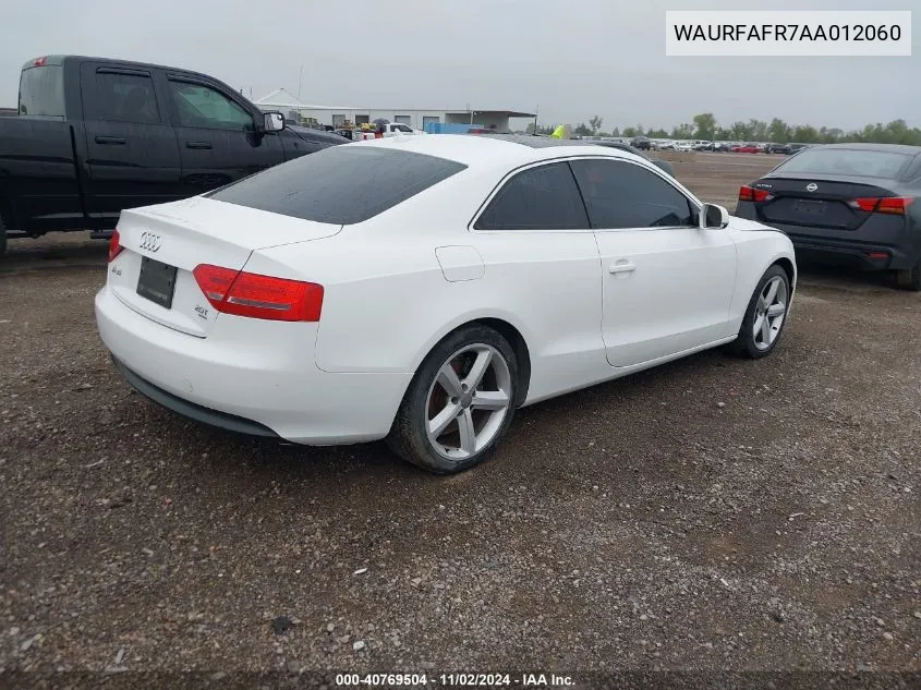 2010 Audi A5 2.0T Premium VIN: WAURFAFR7AA012060 Lot: 40769504