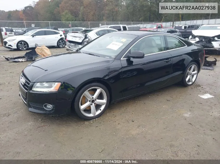 2010 Audi A5 3.2 Premium Plus VIN: WAUCKAFR2AA027938 Lot: 40876665