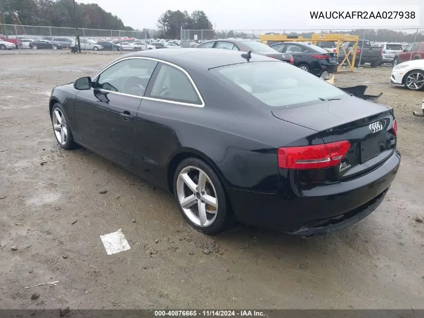 2010 Audi A5 3.2 Premium Plus VIN: WAUCKAFR2AA027938 Lot: 40876665