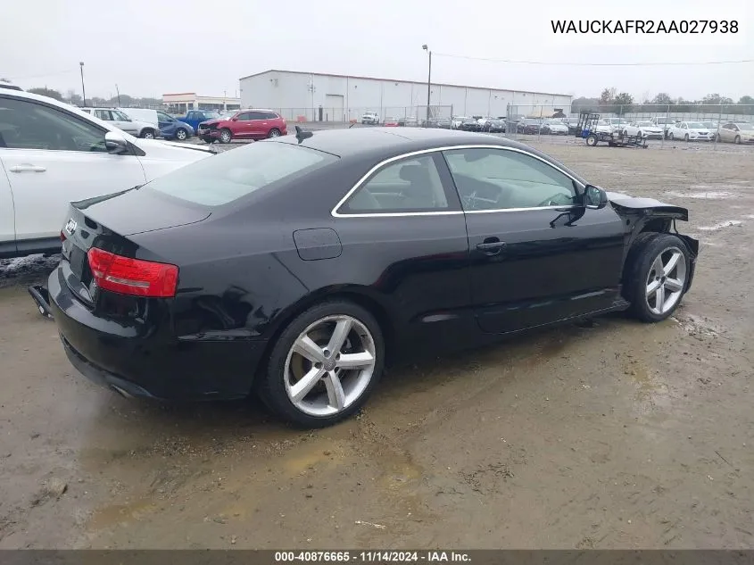 2010 Audi A5 3.2 Premium Plus VIN: WAUCKAFR2AA027938 Lot: 40876665