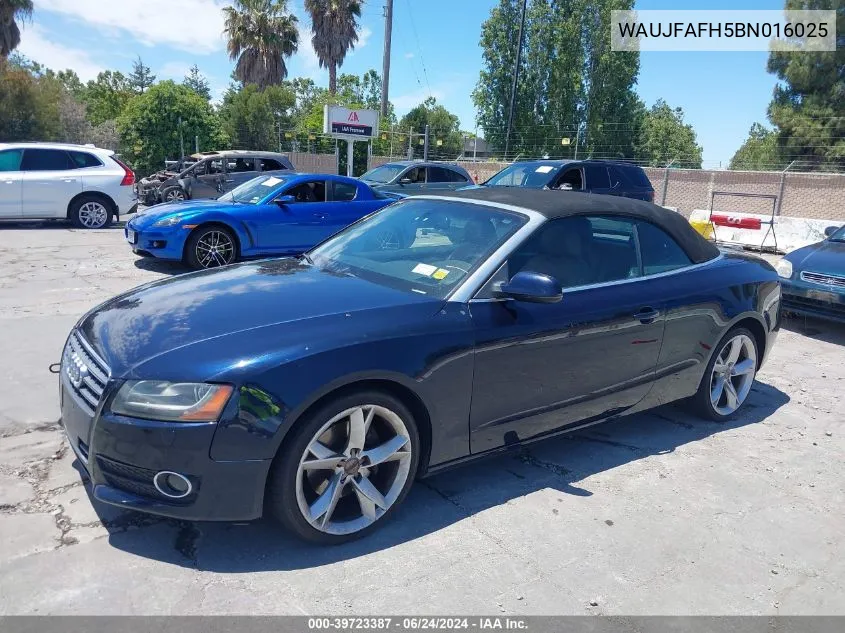 WAUJFAFH5BN016025 2011 Audi A5 2.0T Premium