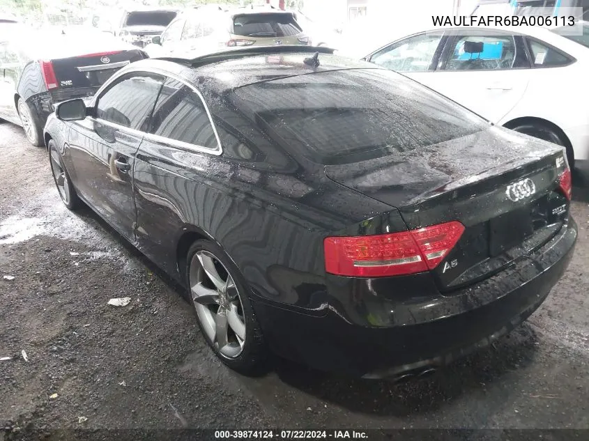 WAULFAFR6BA006113 2011 Audi A5 2.0T Premium