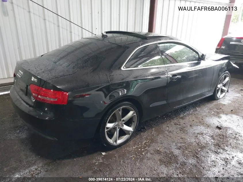 WAULFAFR6BA006113 2011 Audi A5 2.0T Premium