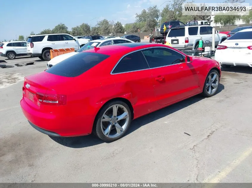 WAULFAFR3BA034693 2011 Audi A5 2.0T Premium