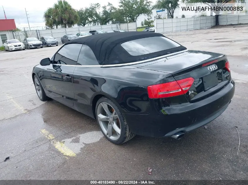 2011 Audi A5 2.0T Premium VIN: WAUJFAFH4BN000883 Lot: 40183490