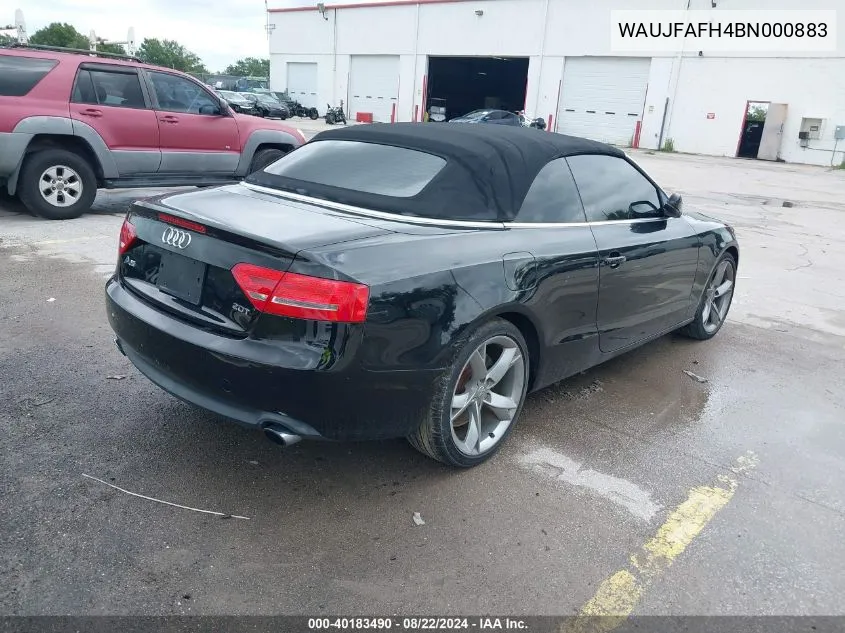 2011 Audi A5 2.0T Premium VIN: WAUJFAFH4BN000883 Lot: 40183490