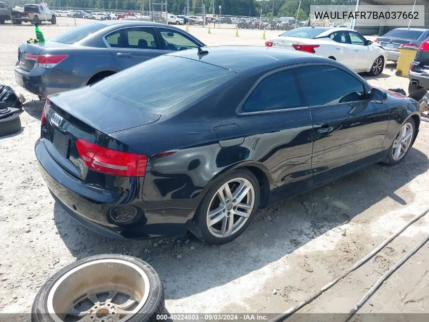 WAULFAFR7BA037662 2011 Audi A5 2.0T Premium