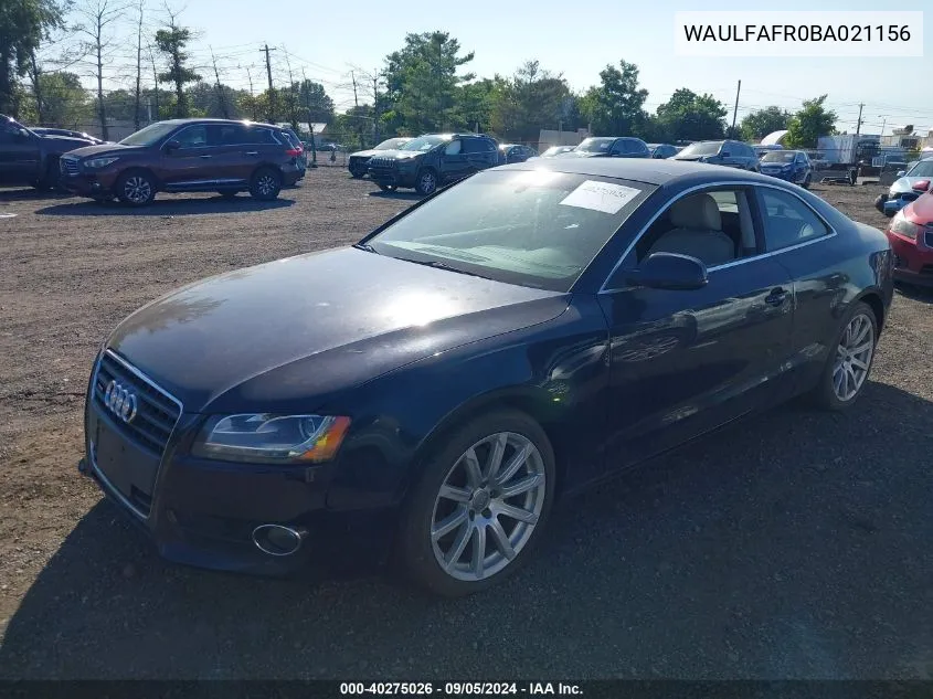 WAULFAFR0BA021156 2011 Audi A5 2.0T Premium