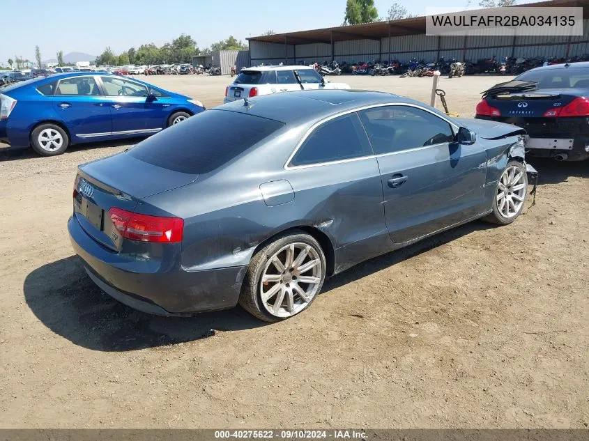 WAULFAFR2BA034135 2011 Audi A5 Premium Plus Quat 2.0T Premium