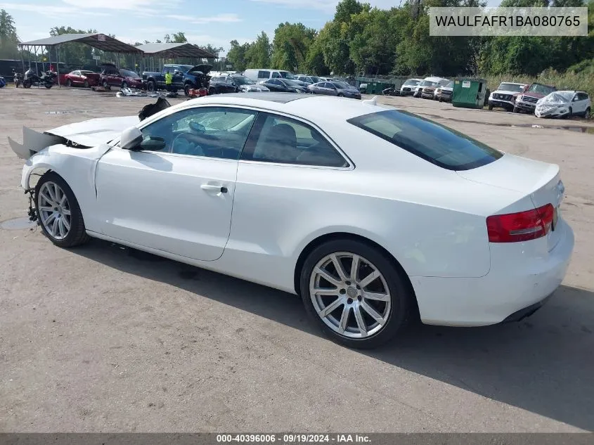 WAULFAFR1BA080765 2011 Audi A5 2.0T Premium