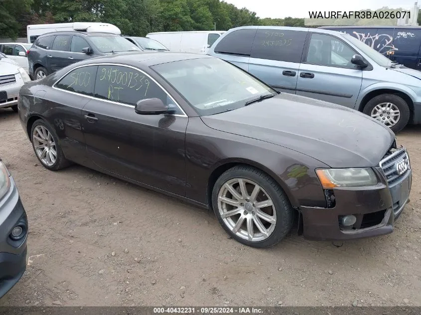 WAURFAFR3BA026071 2011 Audi A5 2.0T Premium