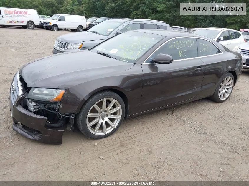 WAURFAFR3BA026071 2011 Audi A5 2.0T Premium