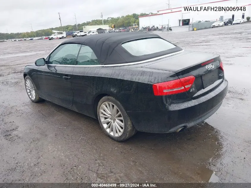 WAULFAFH2BN006948 2011 Audi A5 2.0T Premium