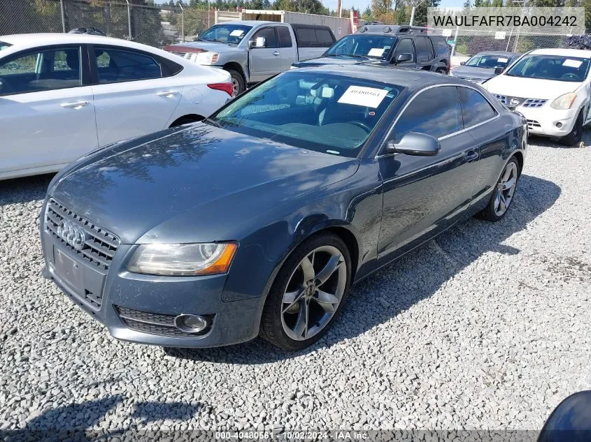 WAULFAFR7BA004242 2011 Audi A5 2.0T Premium