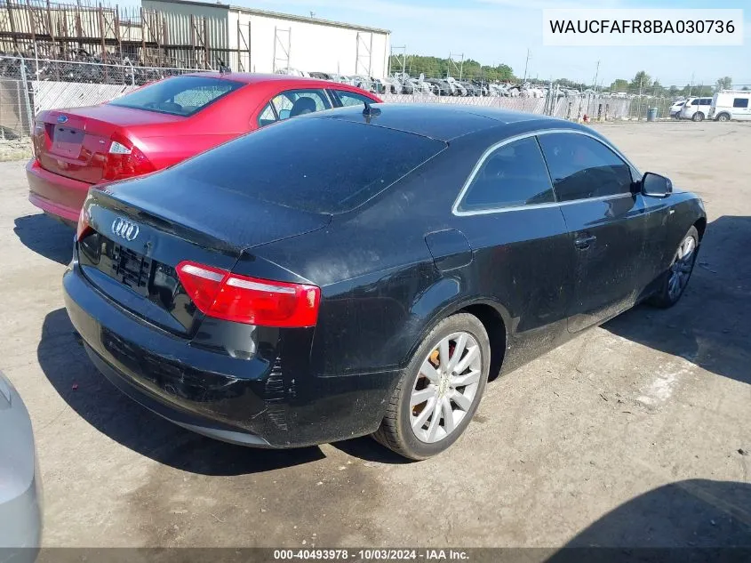 WAUCFAFR8BA030736 2011 Audi A5 2.0T Premium