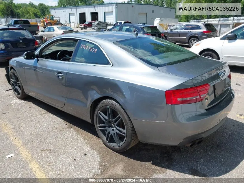 WAURFAFR5CA035226 2012 Audi A5 2.0T Premium