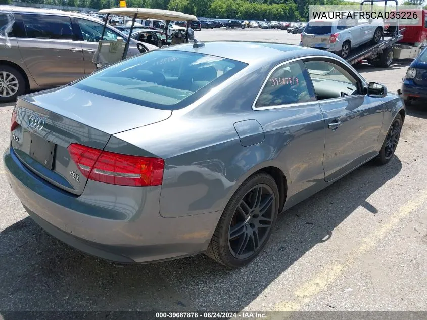 WAURFAFR5CA035226 2012 Audi A5 2.0T Premium