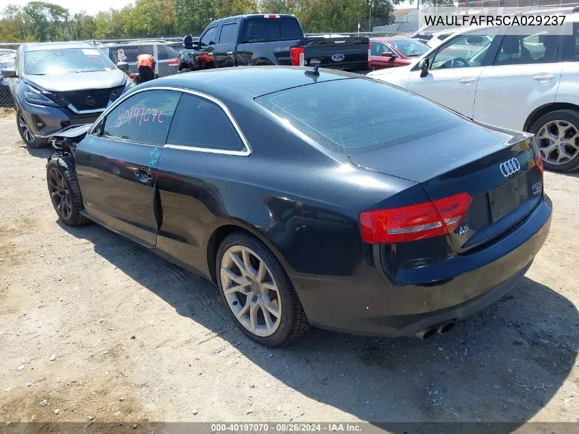 WAULFAFR5CA029237 2012 Audi A5 2.0T Premium