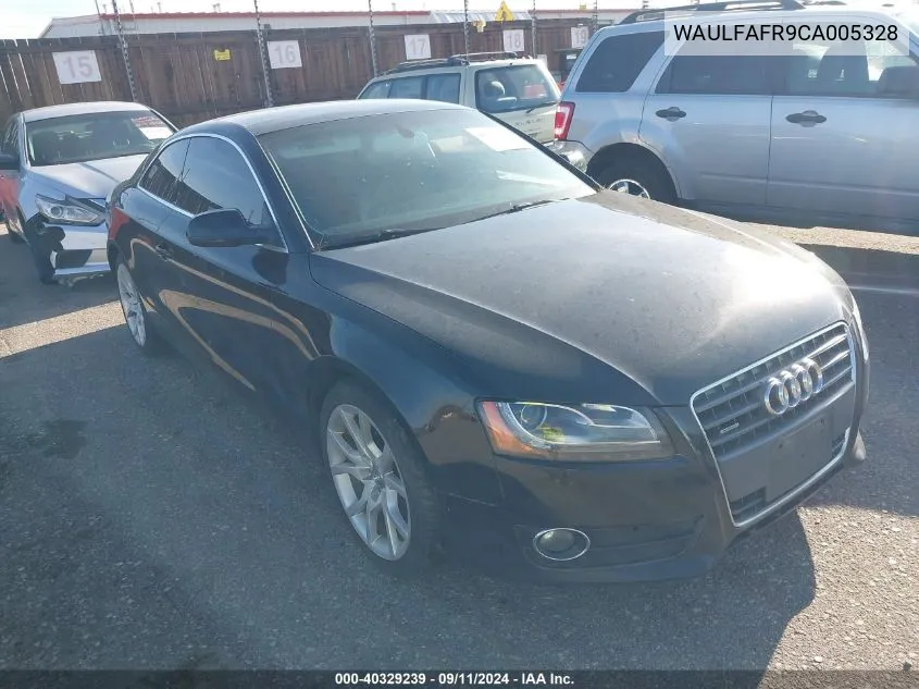 WAULFAFR9CA005328 2012 Audi A5 2.0T Premium