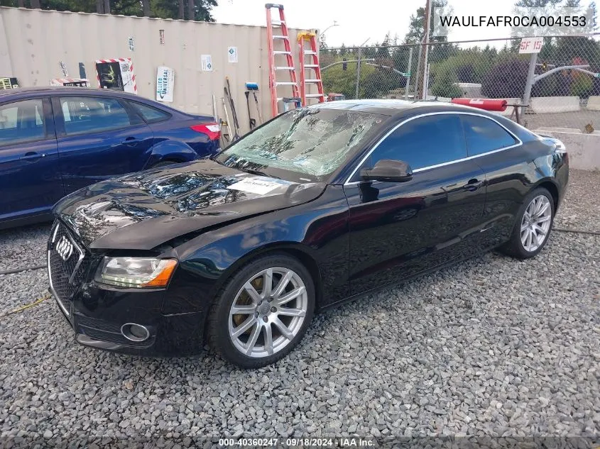 WAULFAFR0CA004553 2012 Audi A5 2.0T Premium