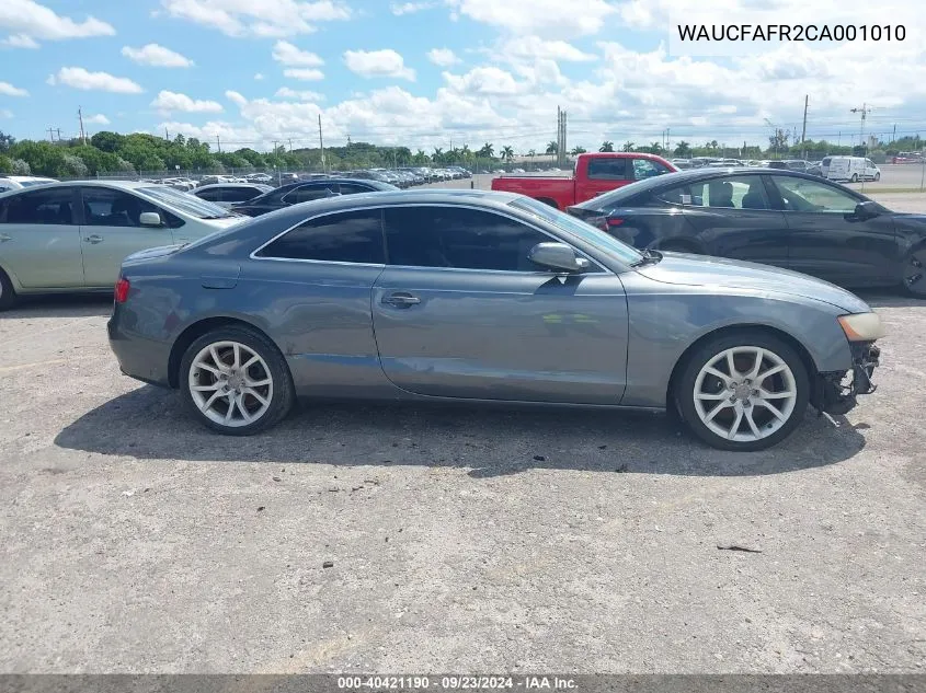 WAUCFAFR2CA001010 2012 Audi A5 2.0T Premium