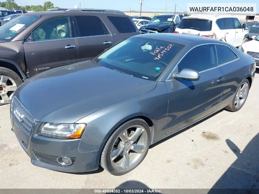 WAURFAFR1CA036048 2012 Audi A5 2.0T Premium