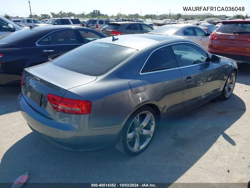 WAURFAFR1CA036048 2012 Audi A5 2.0T Premium