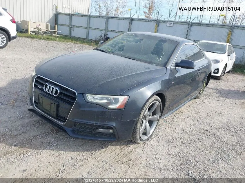 2013 Audi A5 VIN: WAUWFBFR9DA015104 Lot: 12127615