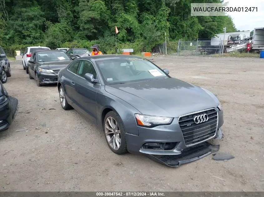 WAUCFAFR3DA012471 2013 Audi A5 Premium